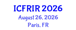 International Conference on Flood Recovery, Innovation and Response (ICFRIR) August 26, 2026 - Paris, France