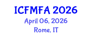 International Conference on Fluid Mechanics and Flow Analysis (ICFMFA) April 06, 2026 - Rome, Italy