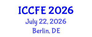International Conference on Chemical and Food Engineering (ICCFE) July 22, 2026 - Berlin, Germany