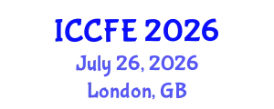 International Conference on Chemical and Food Engineering (ICCFE) July 26, 2026 - London, United Kingdom