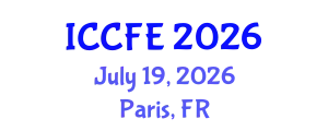 International Conference on Chemical and Food Engineering (ICCFE) July 19, 2026 - Paris, France