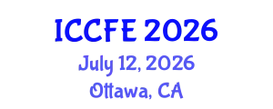 International Conference on Chemical and Food Engineering (ICCFE) July 12, 2026 - Ottawa, Canada