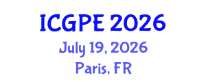 International Conference on Geosciences and Petroleum Engineering (ICGPE) July 19, 2026 - Paris, France