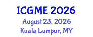 International Conference on Green Manufacturing Engineering (ICGME) August 23, 2026 - Kuala Lumpur, Malaysia