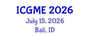 International Conference on Green Manufacturing Engineering (ICGME) July 15, 2026 - Bali, Indonesia