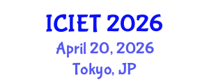 International Conference on Industrial Engineering and Technology (ICIET) April 20, 2026 - Tokyo, Japan