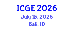 International Conference on Geological Engineering (ICGE) July 15, 2026 - Bali, Indonesia