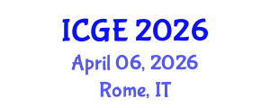 International Conference on Geological Engineering (ICGE) April 06, 2026 - Rome, Italy