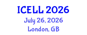 International Conference on English Language and Linguistics (ICELL) July 26, 2026 - London, United Kingdom