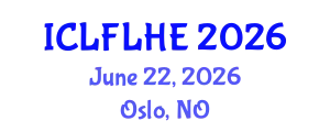 International Conference on Language Futures: Languages in Higher Education (ICLFLHE) June 22, 2026 - Oslo, Norway