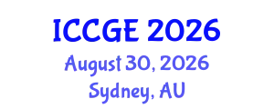 International Conference on Civil and Geological Engineering (ICCGE) August 30, 2026 - Sydney, Australia