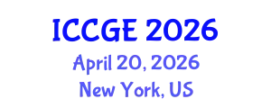 International Conference on Civil and Geological Engineering (ICCGE) April 20, 2026 - New York, United States
