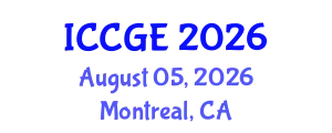 International Conference on Civil and Geological Engineering (ICCGE) August 05, 2026 - Montreal, Canada