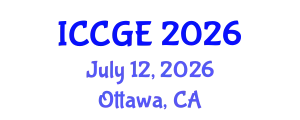 International Conference on Civil and Geological Engineering (ICCGE) July 12, 2026 - Ottawa, Canada