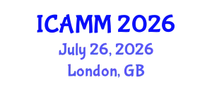 International Conference on Applied Mechanics and Mathematics (ICAMM) July 26, 2026 - London, United Kingdom