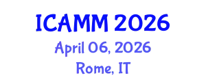 International Conference on Applied Mechanics and Mathematics (ICAMM) April 06, 2026 - Rome, Italy