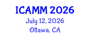 International Conference on Applied Mechanics and Mathematics (ICAMM) July 12, 2026 - Ottawa, Canada