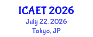 International Conference on Aviation Engineering and Technology (ICAET) July 22, 2026 - Tokyo, Japan