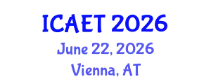 International Conference on Aviation Engineering and Technology (ICAET) June 22, 2026 - Vienna, Austria