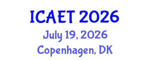 International Conference on Aviation Engineering and Technology (ICAET) July 19, 2026 - Copenhagen, Denmark