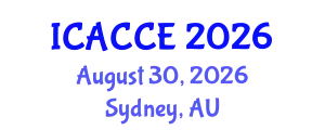 International Conference on Applied Chemistry and Chemical Engineering (ICACCE) August 30, 2026 - Sydney, Australia