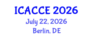 International Conference on Applied Chemistry and Chemical Engineering (ICACCE) July 22, 2026 - Berlin, Germany