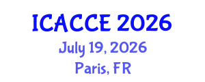 International Conference on Applied Chemistry and Chemical Engineering (ICACCE) July 19, 2026 - Paris, France
