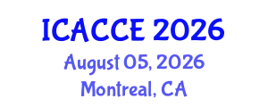International Conference on Applied Chemistry and Chemical Engineering (ICACCE) August 05, 2026 - Montreal, Canada