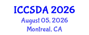 International Conference on Computational Statistics and Data Analysis (ICCSDA) August 05, 2026 - Montreal, Canada