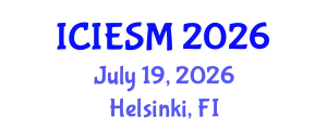 International Conference on Industrial Engineering and Systems Management (ICIESM) July 19, 2026 - Helsinki, Finland