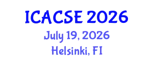 International Conference on Applied Computer Science and Engineering (ICACSE) July 19, 2026 - Helsinki, Finland