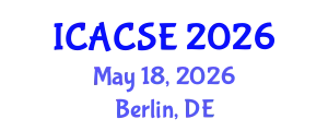 International Conference on Applied Computer Science and Engineering (ICACSE) May 18, 2026 - Berlin, Germany