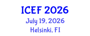 International Conference on Economics and Finance (ICEF) July 19, 2026 - Helsinki, Finland