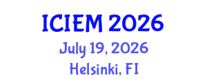 International Conference on Industrial Engineering and Management (ICIEM) July 19, 2026 - Helsinki, Finland