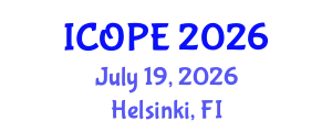 International Conference on Optics, Photonics and Electronics (ICOPE) July 19, 2026 - Helsinki, Finland