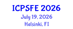 International Conference on Plasma Science and Fusion Engineering (ICPSFE) July 19, 2026 - Helsinki, Finland