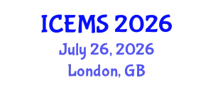 International Conference on Econometrics and Management Sciences (ICEMS) July 26, 2026 - London, United Kingdom