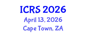 International Conference on Remote Sensing (ICRS) April 13, 2026 - Cape Town, South Africa