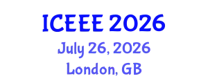 International Conference on Energy and Environmental Engineering (ICEEE) July 26, 2026 - London, United Kingdom