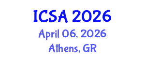 International Conference on Statistics and Analysis (ICSA) April 06, 2026 - Athens, Greece