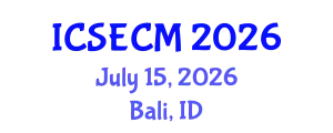 International Conference on Structural Engineering, Construction and Management (ICSECM) July 15, 2026 - Bali, Indonesia