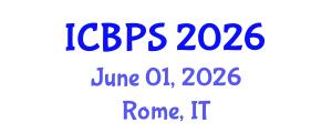 International Conference on Bioengineering and Pharmaceutical Sciences (ICBPS) June 01, 2026 - Rome, Italy