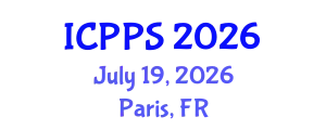 International Conference on Pharmacy and Pharmacological Sciences (ICPPS) July 19, 2026 - Paris, France