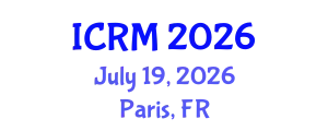 International Conference on Radiation Medicine (ICRM) July 19, 2026 - Paris, France
