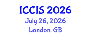 International Conference on Computer and Information Sciences (ICCIS) July 26, 2026 - London, United Kingdom