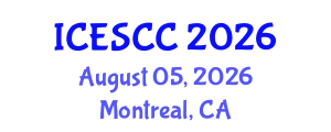 International Conference on Earth Science and Climate Change (ICESCC) August 05, 2026 - Montreal, Canada