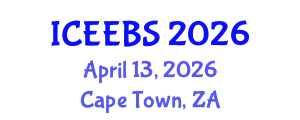 International Conference on Ecological, Environmental and Biological Sciences (ICEEBS) April 13, 2026 - Cape Town, South Africa