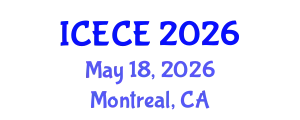 International Conference on Electronics and Communication Engineering (ICECE) May 18, 2026 - Montreal, Canada