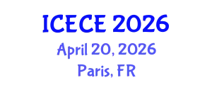 International Conference on Electronics and Communication Engineering (ICECE) April 20, 2026 - Paris, France