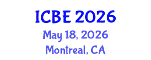 International Conference on Biomedical Engineering (ICBE) May 18, 2026 - Montreal, Canada